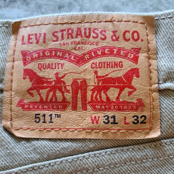 Levi's 511 men's tan stretch jeans 31x32 - Picture 2 of 6